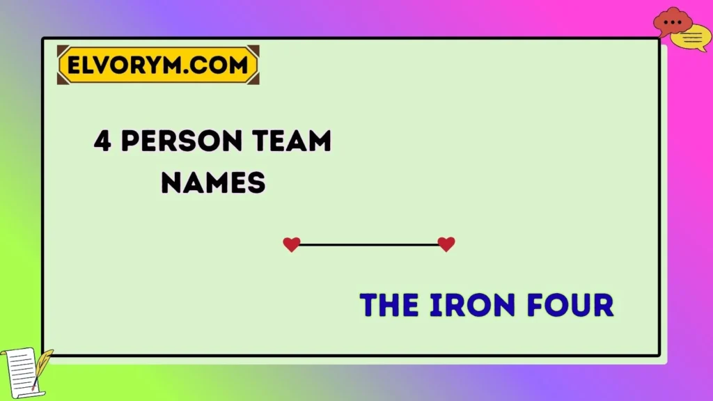 4 person team name