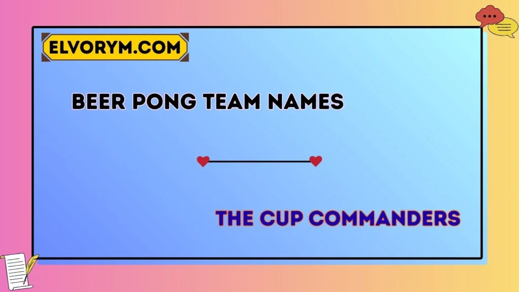 beer pong team name