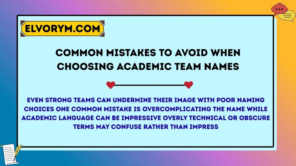 Common Mistakes to Avoid When Choosing Academic Team Names