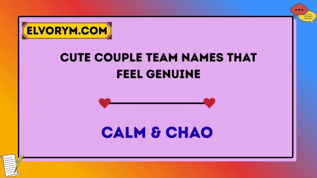 Cute Couple Team Names That Feel Genuine