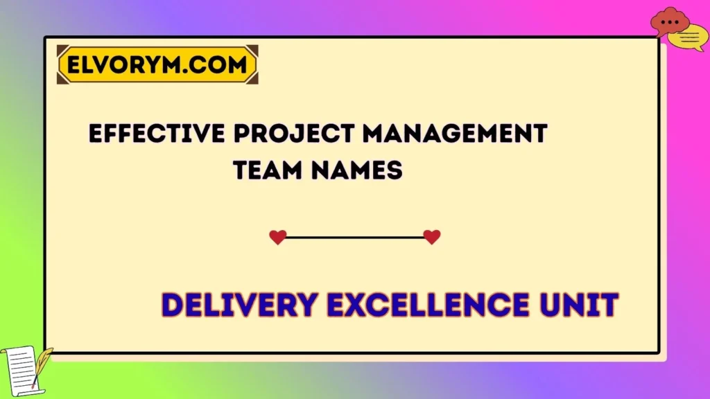 Effective Project Management Team Names