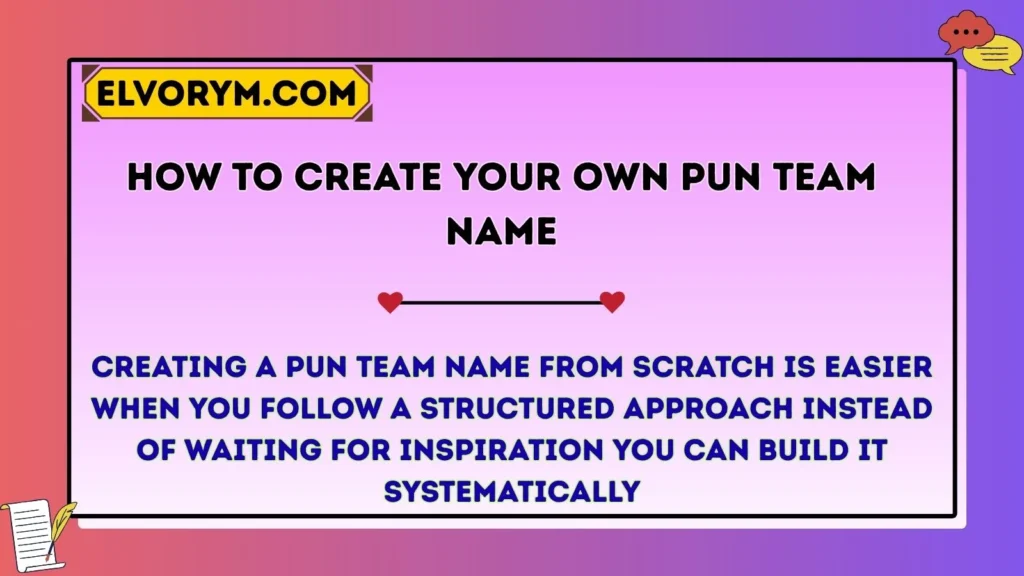 How to Create Your Own Pun Team Name