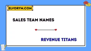 Sales team names
