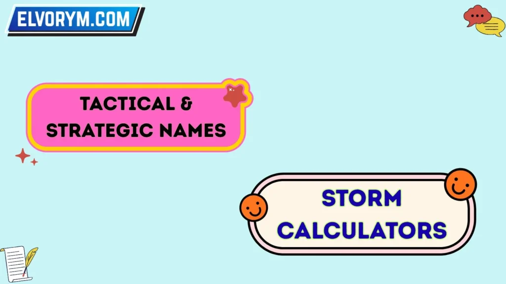 Tactical & Strategic Names