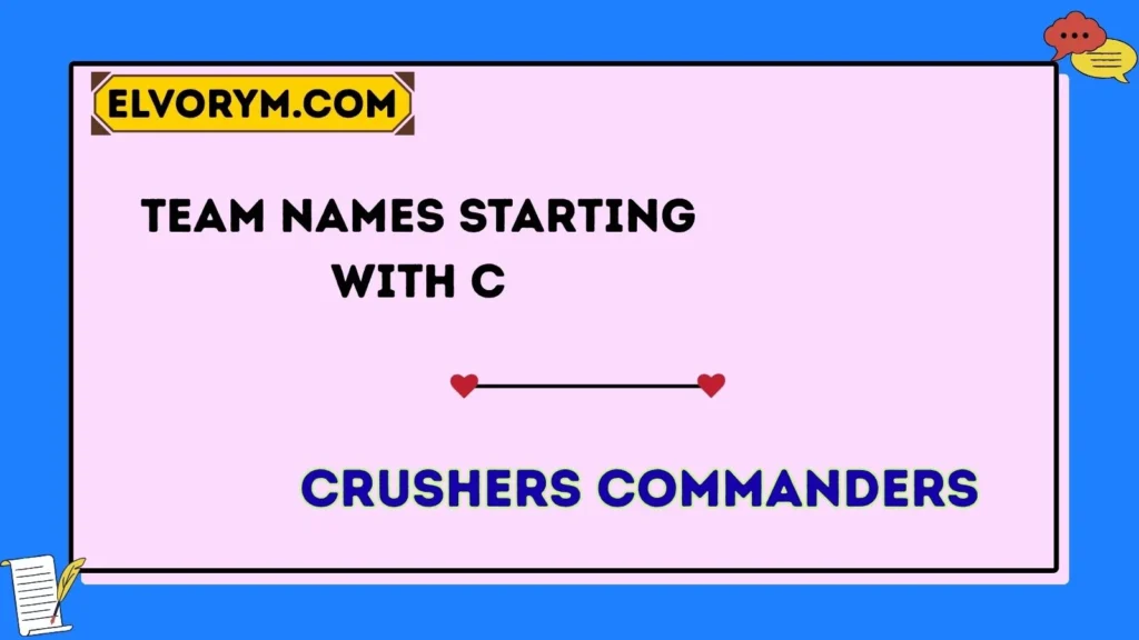 Team names starting with “C”