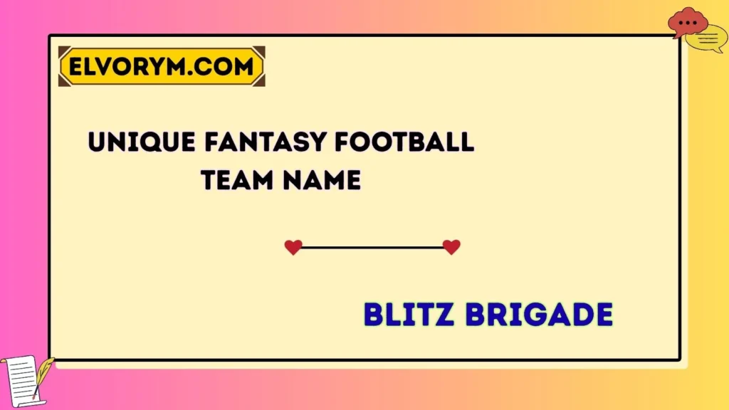 Unique Fantasy Football Team Name