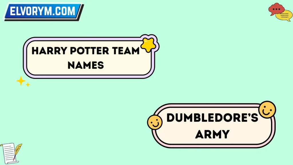 Harry Potter team names