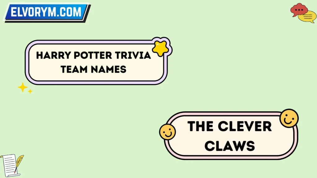 Harry Potter Trivia Team Names