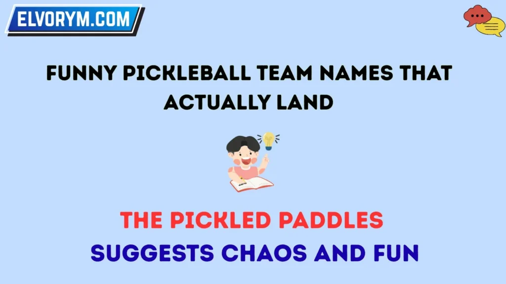 Funny Pickleball Team Names That Actually Land