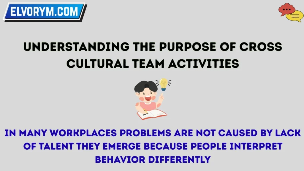 Understanding the Purpose of Cross Cultural Team Activities