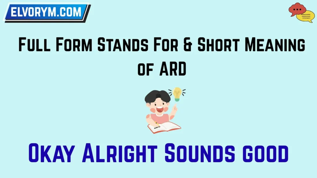 Full Form Stands For & Short Meaning of ARD