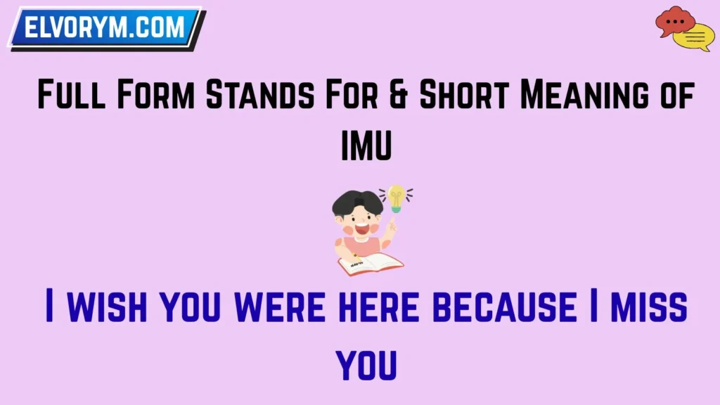 Full Form Stands For & Short Meaning of IMU