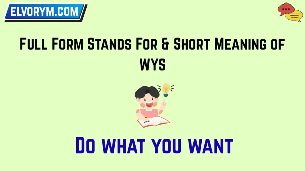 Full Form Stands For & Short Meaning of WYS