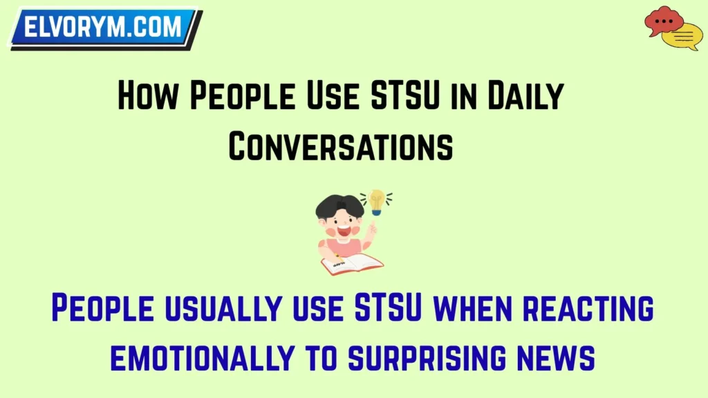 How People Use STSU in Daily Conversations