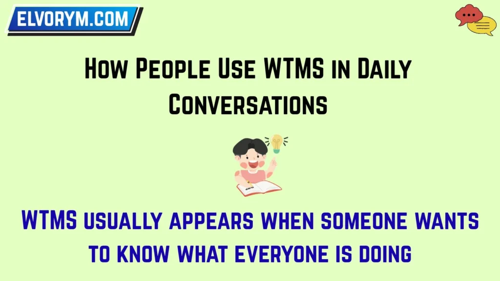 How People Use WTMS in Daily Conversations