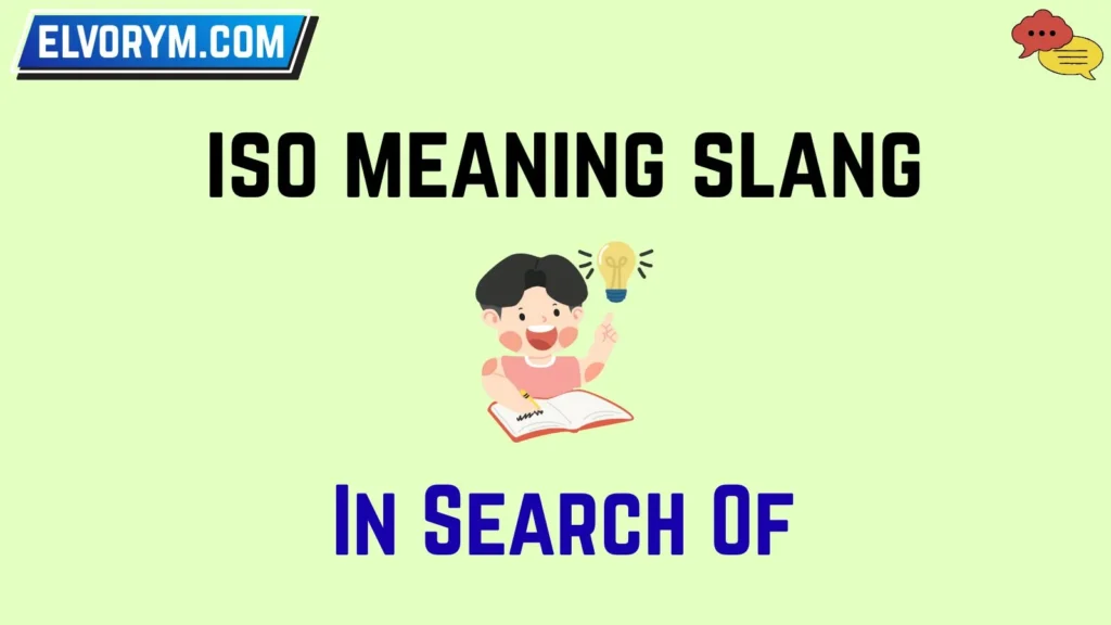iso meaning slang
