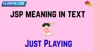 jsp meaning in text