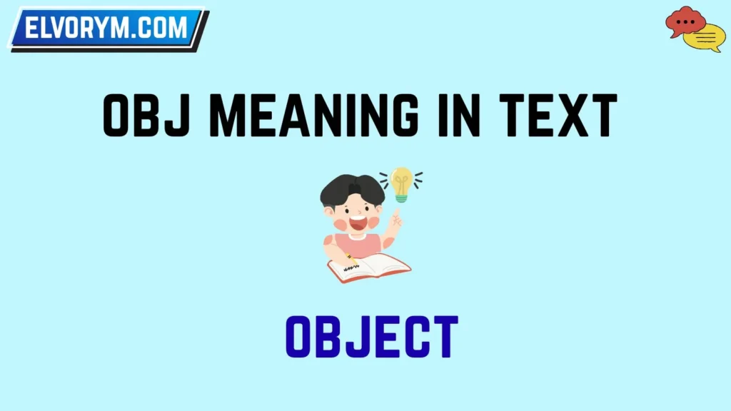 obj meaning in text