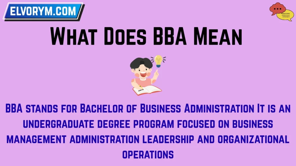 What Does BBA Mean