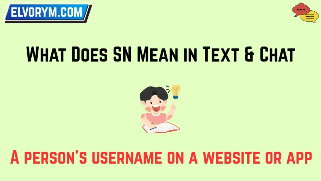 What Does SN Mean in Text & Chat